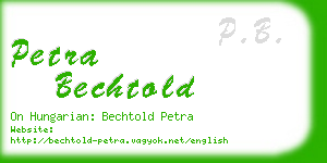 petra bechtold business card